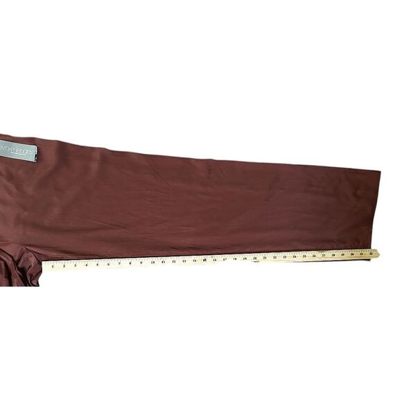 NWT New York & Co Eva Mendes Faux Wrap Wide Leg Brown Pants Small - Picture 4 of 8